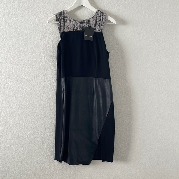 Trouve Dresses | Trouve Black Dress with Leather Details | Color: Black | Size: L | Damos2019'S Closet